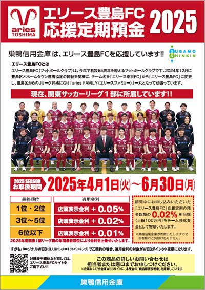エリース豊島FC応援定期預金2025